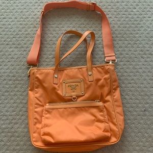 PRADA Orange Nylon Tote